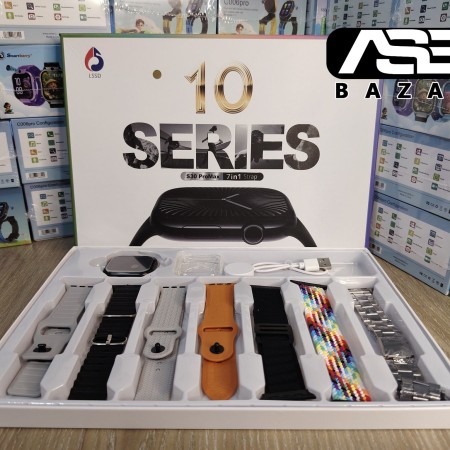 S30 Pro Max Smart Watch – Infinity Display, 7 Straps, Bluetooth Calling